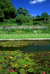 WALES, North Wales, Conwy, BODNANT GARDENS, Lily Pond, WAL4569JPL
