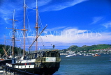 WALES, North Wales, Conwy, Conwy harbour and sail ship, WAL4565JPL
