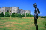 WALES, North Wales, Wrexham, CHIRK CASTLE and gardens with sculpture, WAL828JPL
