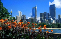 AUSTRALIA, New South Wales, SYDNEY, skyline, view from Botanical Gardens, AUS634JPL