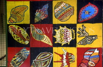AUSTRALIA, Northern Territory, Darwin, TIWI ISLANDS (Bathurst), Aboriginal art, wall mural, AUS516JPL