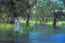 AUSTRALIA, Northern Territory, Kakadu National Park, Yellow Waters, flooded roads, AUS593JPL