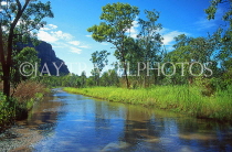 AUSTRALIA, Northern Territory, Kakadu National Park, flooded road near Jabiru (wet season), AUS555JPL