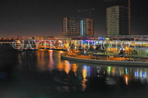BAHRAIN, Muharraq, Amwaj Islands, Lagoon, night view, BHR1360JPL