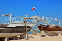 BAHRAIN, Muharraq, Arad Fort, traditional dhows on display, BHR572JPL