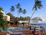 BARBADOS, West Coast, view from Cobblers Cove Hotel pool area, BAR1353JPL