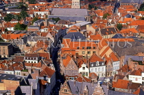 Belgium, BRUGES, Market Square, view from The Belfry, BEL304JPL