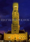 Belgium, BRUGES, The Belfry, night view, BEL116JPL