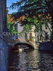 Belgium, BRUGES, canal scene and sightseeing boat, BEL41JPL