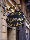 Belgium, BRUSSELS, Sablon area, antique shop sign,  BRS77JPL