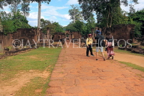 CAMBODIA, Angkor, Banteay Srei Temple, path leading from temple complex, CAM1118JPL