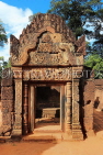 CAMBODIA, Angkor, Banteay Srei Temple, red sandstone carvings on gateways, CAM1109JPL