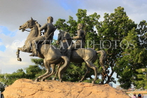 CAMBODIA, Phnom Penh, Sisowath Quay, Decho Meas Decho Yat statues, CAM1850JPL