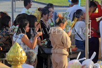 CAMBODIA, Phnom Penh, Sisowath Quay, Dorngkeu Shrine, worshippers, CAM1812JPL
