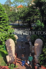 CAMBODIA, Phnom Penh, Wat Phnom, stairway leading from main Temple Hall, CAM1939JPL