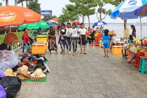 CAMBODIA, Phnom Penh, Water Festival, street food stalls by the riverside,CAM1859JPL