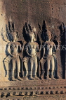 CAMBODIA, Siem Reap, Angkor Wat, Apsara dancers carvings, CAM521JPL