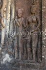 CAMBODIA, Siem Reap, Angkor Wat, Apsara dancers carvings, CAM525JPL