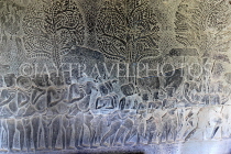 CAMBODIA, Siem Reap, Angkor Wat, Bas Relief Galleries, CAM427JPL