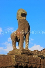 CAMBODIA, Siem Reap, Angkor Wat, Lion statue, CAM531JPL