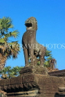 CAMBODIA, Siem Reap, Angkor Wat, Lion statue, CAM532JPL