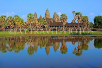 CAMBODIA, Siem Reap, Angkor Wat, and pool reflection, CAM435JPL