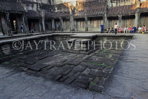 CAMBODIA, Siem Reap, Angkor Wat, first level, one of four inner courtyards, CAM589JPL