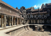 CAMBODIA, Siem Reap, Angkor Wat, first level, one of four inner courtyards, CAM596JPL