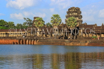 CAMBODIA, Siem Reap, Angkor Wat, moat surrounding the temple complex, CAM548JPL