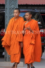 CAMBODIA, Siem Reap, Wat Preah Prom Rath, temple site monks, CAM2163JPL