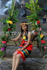CAMBODIA, Siem Reap Prov, Kulen Mountain, locals posing in traditional Mondulkiri attire, CAM2444JPL