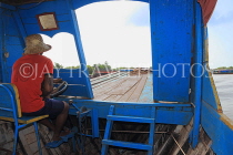 CAMBODIA, Tonle Sap Lake, Kampong Phluk Fishing Village, view from tour boat, CAM1336JPL