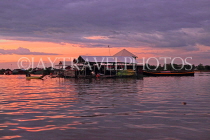 CAMBODIA, Tonle Sap Lake, sunset view, and Mechrey Floating Village, CAM920JPL