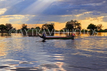 CAMBODIA, Tonle Sap Lake, sunset view, near Mechrey Floating Village, CAM888JPL