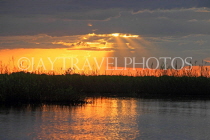 CAMBODIA, Tonle Sap Lake, sunset view, near Mechrey Floating Village, CAM897JPL