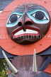 CANADA, British Columbia, VANCOUVER, Stanley Park, close up of totem poles, CAN881JPL