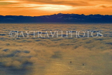 CANADA, British Columbia, VANCOUVER (West), sailboats and cloud covered ocean, sunsetting, CAN912JPL