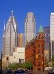 CANADA, Ontario, TORONTO, Front street, Flatrion building, old and new architecture, TOR129JPL