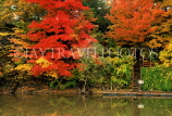 CANADA, Quebec, Charlevoix, Autumn foliage and riverside, CAN495JPL