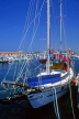 CYPRUS, Paphos, Kato Paphos, harbourfront and yacht, CYP515JPL
