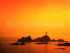 Channel Islands, JERSEY, Corbier Lighthouse and coast, sunset view, UK10375JPL