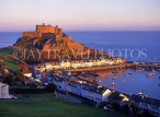 Channel Islands, JERSEY, Gorey, Mt Orguel Castle, evening light, JER701JPL