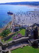 Channel Islands, JERSEY, Gorey, view from Mt Orguel Castle, UK390JPL