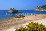 Channel Islands, JERSEY, Portelet Bay, beach and Martello Tower, JER739JPL