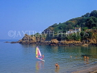 Channel Islands, JERSEY, coast and seascape with windsurfer, UK10384JPL