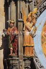 Czech Rep, PRAGUE, Old Town Sq, Astronomical Clock (Orloj), close-up of statues, CZ1082JPL