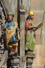 Czech Rep, PRAGUE, Old Town Sq, Astronomical Clock (Orloj), close-up of statues, CZ1083JPL