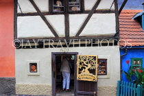 Czech Rep, PRAGUE, Prague Castle complex, Golden Lane, smalll house, CZ1334JPL