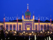 DENMARK, Copenhagen, Tivoli Gardens illuminations, Nimb restaurant, DEN555JPL