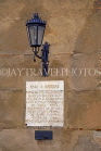 DOMINICAN REPUBLIC, Santo Domingo, Casa de Bastidas (museum), plaque and street lamp, DR320JPL